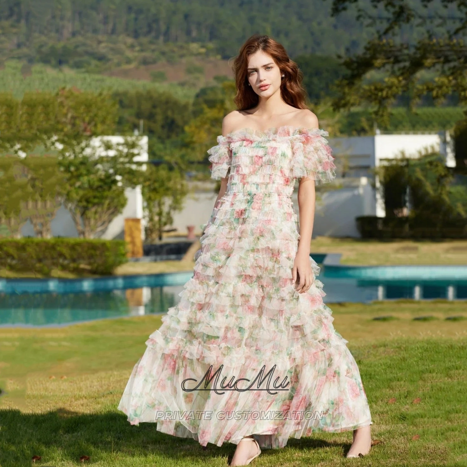 

MuMu Customized Elegant Evening Dresses Women Evening Dresses for Special Occasions Birthday Luxury Dresses Floral skirt Dresses