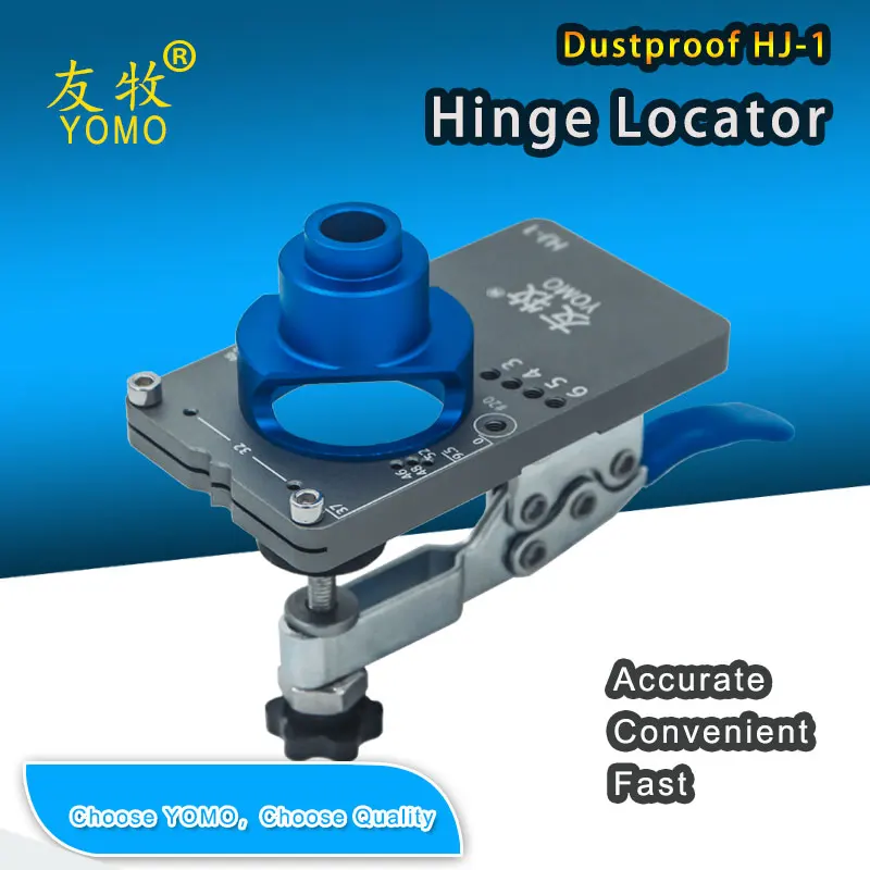 Hinge Boring Jig Kit - Concealed Hinge Drilling Guide Jig - Aluminum Alloy Hinge Hole Opener Template Puncher Locator Tools Kit