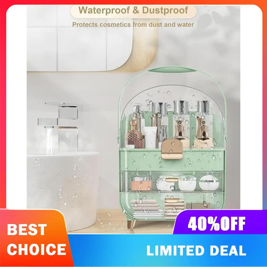 Charming Green Makeup Organizer Vanity Organizer Delivers Functionality Exceptional Storage