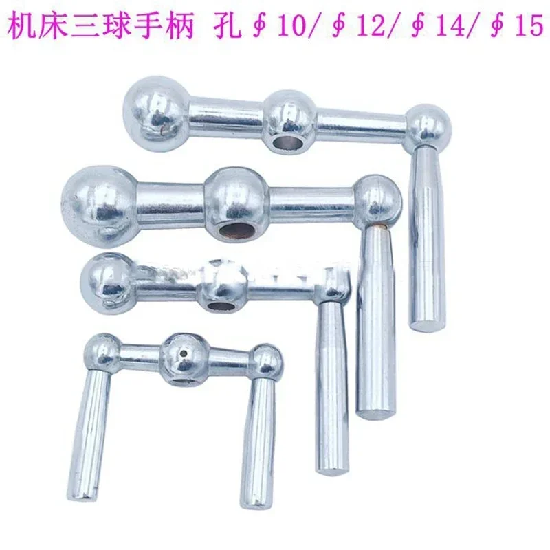 6132/6140/6150 Three Balls Handle Middle Pallet Screw Handles Pore Diameter 10/12/14/15mm Machine Tool Lathe Accessories