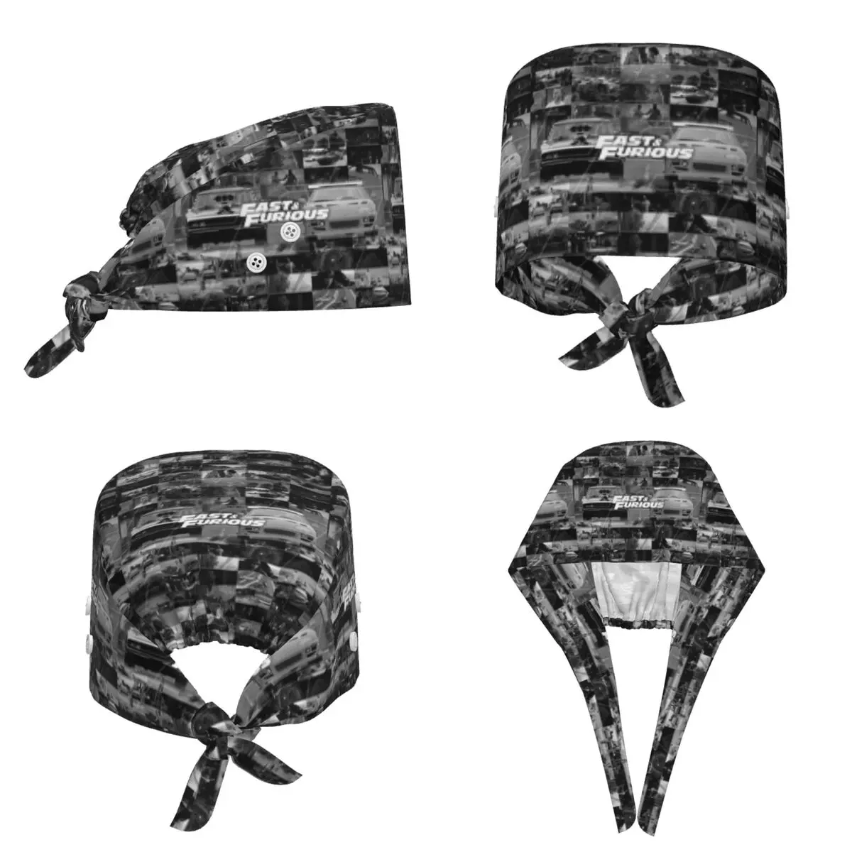 Fast And Furious Is History Of Legend Scrub Hat Doctor Working Surgical Cap Men Women Adjustable Nursing Caps for Dentist