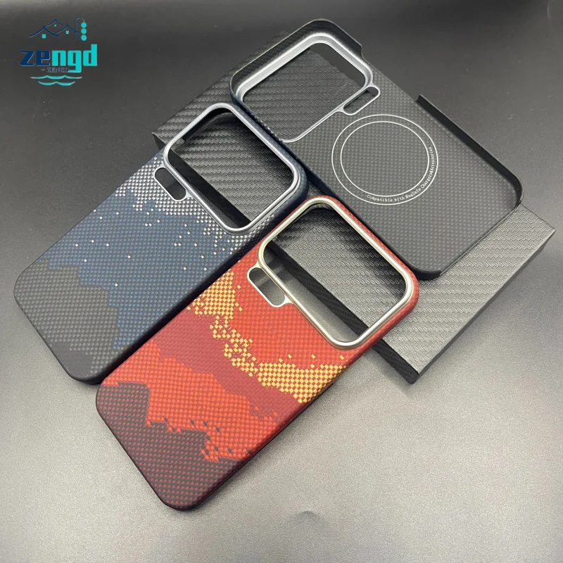 

Тонкий магнитный чехол из арамидного волокна для Xiaomi 17 Pro Max — прочный противоударный защитный чехол с точной посадкой