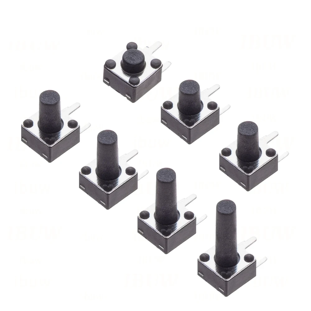50PCS 4.5*4.5mm Momentary Tact Switch Push Button Switch  Micro Switch For TV/Home Use Button 4.5*4.5*3.8 4.3 5 6 7 8 MM 3PIN