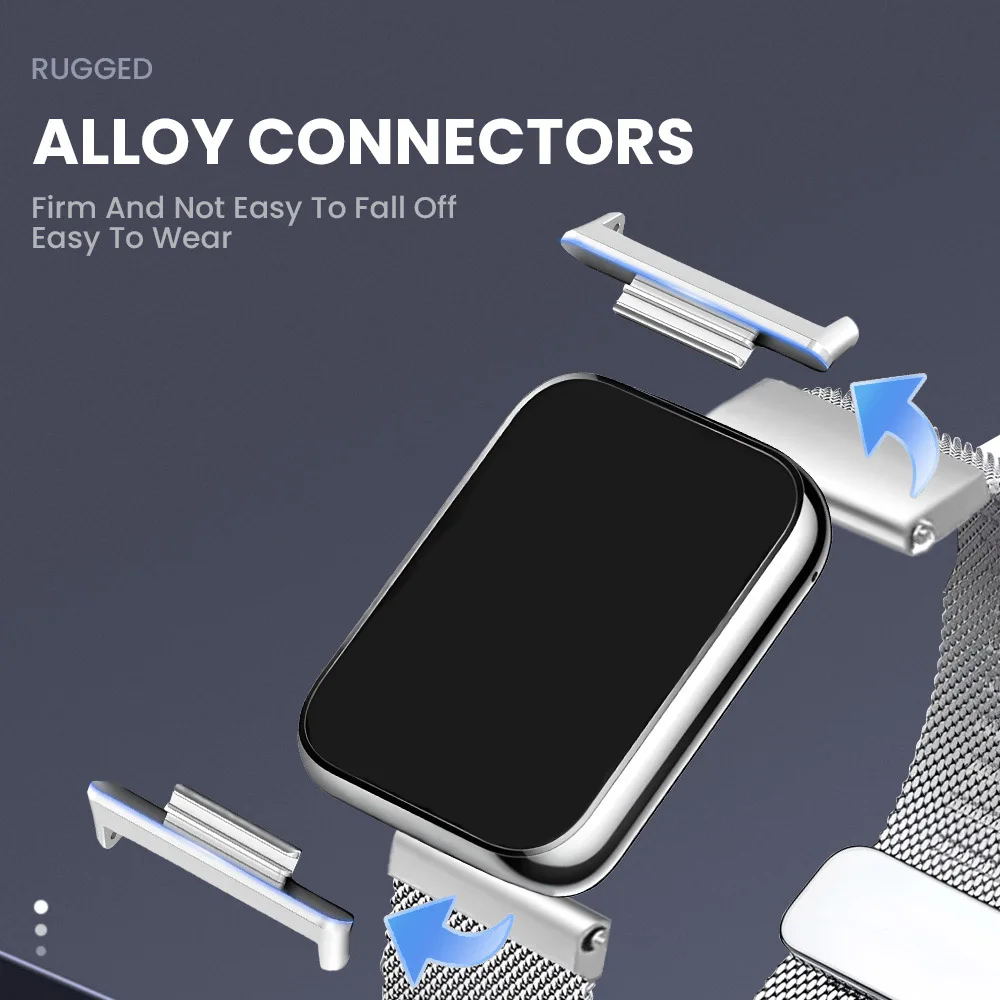 1 Pair Adapter for Redmi Watch 6 Watch 5/4 Connector Bracelet Stainless Stee for Xiaomi Miband 8 Pro/9Pro Watchband Strap Acces