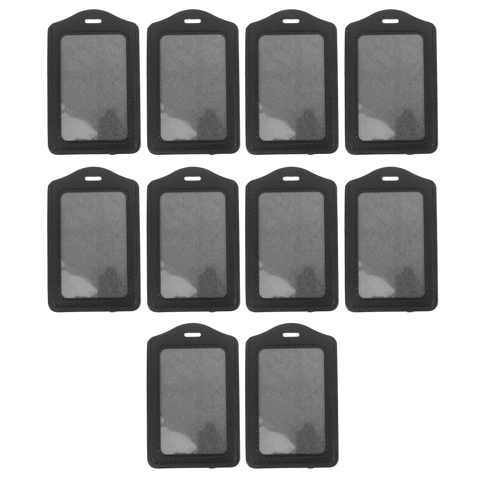 

10 Pcs Badge Card Holder Cards Display Covers Sleeves Vertical Work Permit Protectors