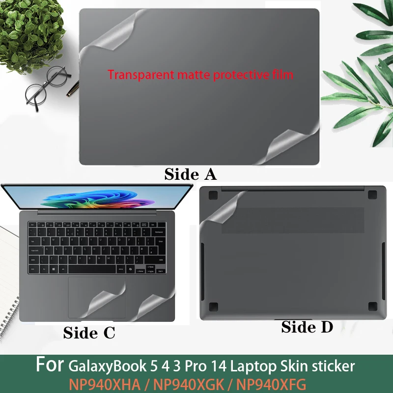 For Samsung GalaxyBook 5 4 3Pro 14/16 body film NP960XHA/940XGK/960XGK Laptop skin sticker 940XFG computer vinyl protective film