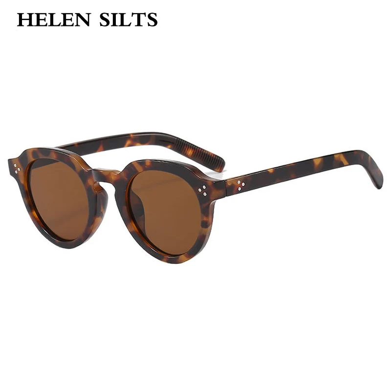 

New Oval Sunglasses Women Fashion Clear Candy Color Shades UV400 Retro Rivets Men Punk Trending Sun Glasses