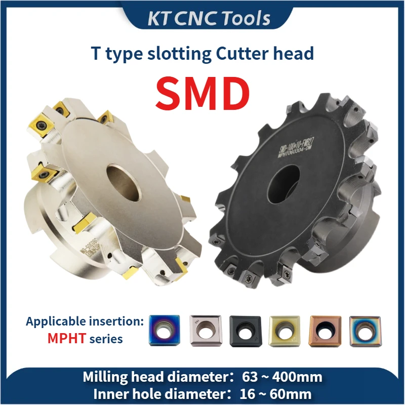 

SMD SMC T type slotting Cutter head tool holder for MPHT MPHT0603 MPHT0803 insert T-shaped groove cutter head tool holder
