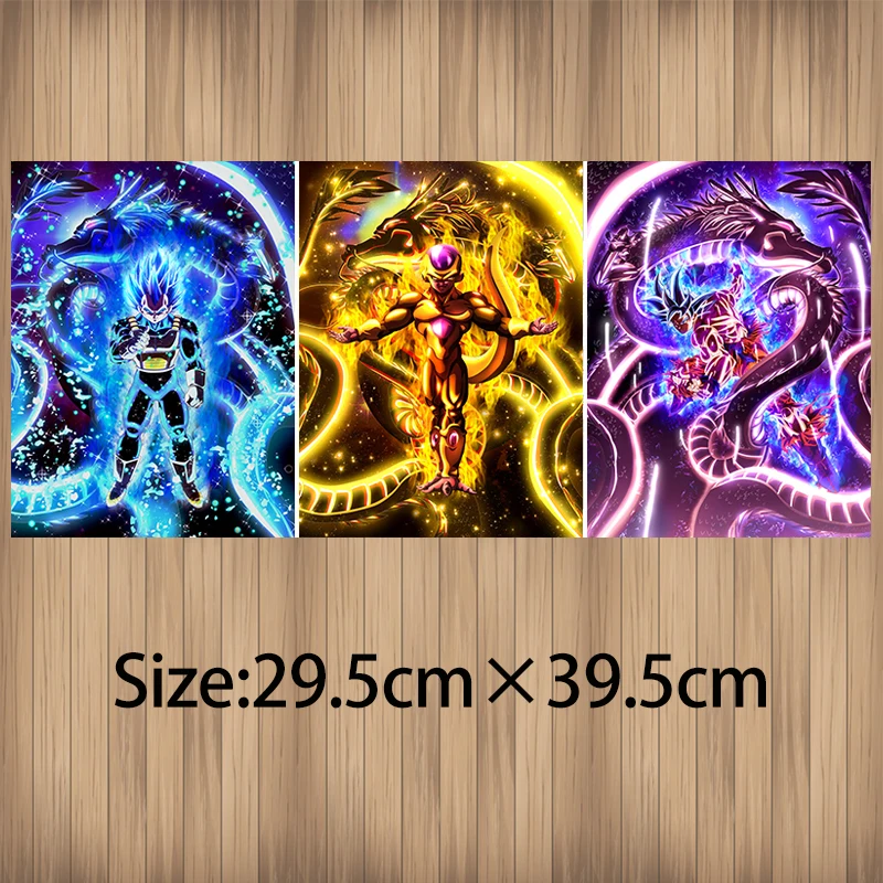 Dragon Ball White God Goku 3D Lenticular Poster Golden Frieza Come Alive with Amazing 3D Effects Art Print(Without Frame) view 5