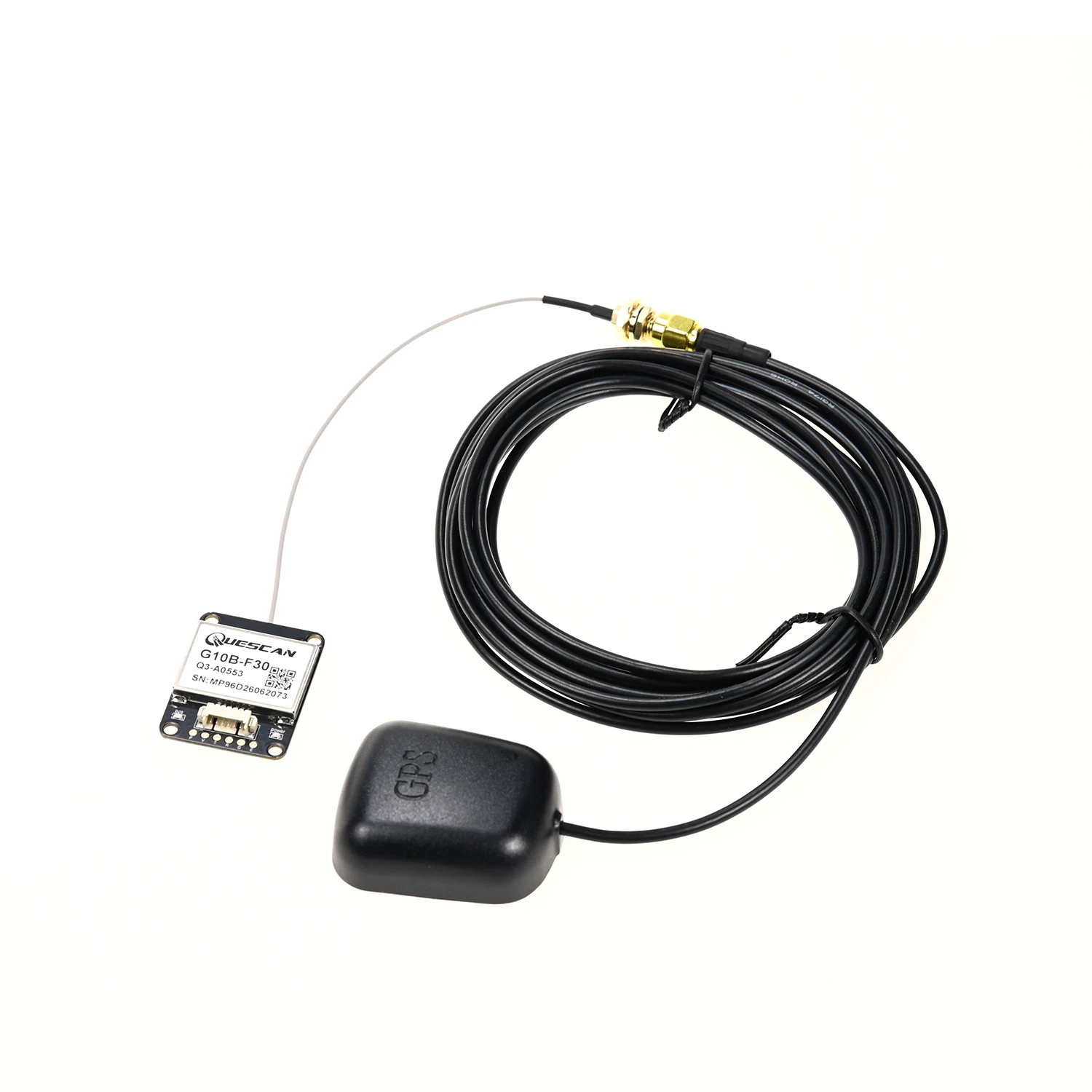 Módulo GPS GNSS QUESCAN G10B-F30 UBX M10 com Antena Externa, Receptor ESP32 Arduino NMEA GPS Galileo GLONASS BeiDou SBAS QZSS
