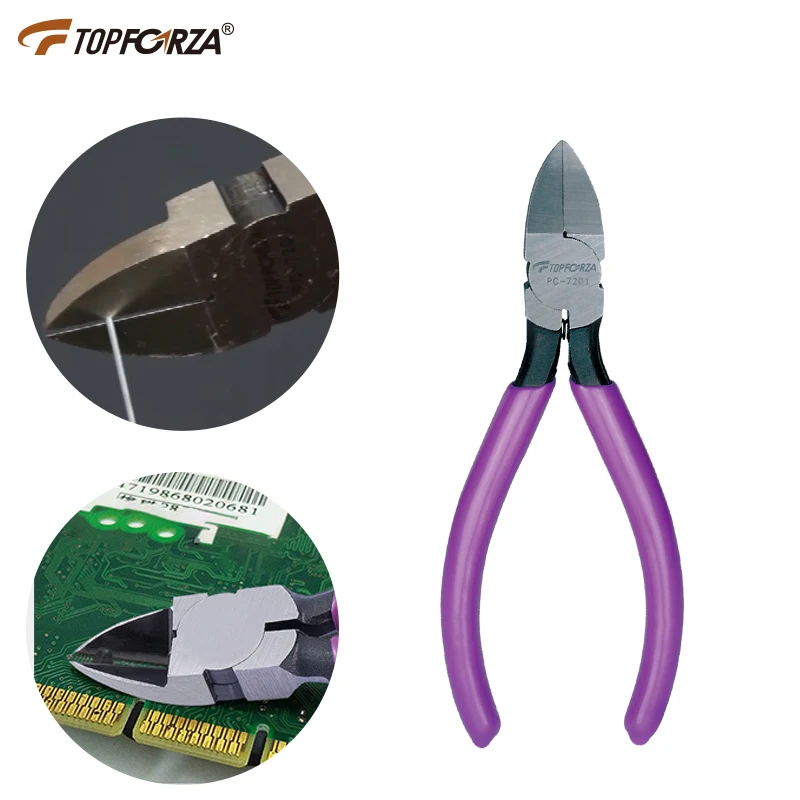 

Topforza Plastic Side Cutters Diagonal Cutting Pliers Electrician Cable Shears Jewelry Electrical Wire Cut Snips Hand Tools