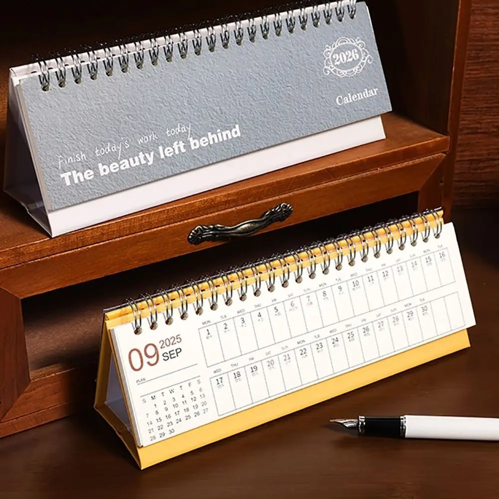 

2026 Calendar Desk Calendar Simple Style Desktop Decoration Desktop Display Portable Size Check In Notebook Work Study