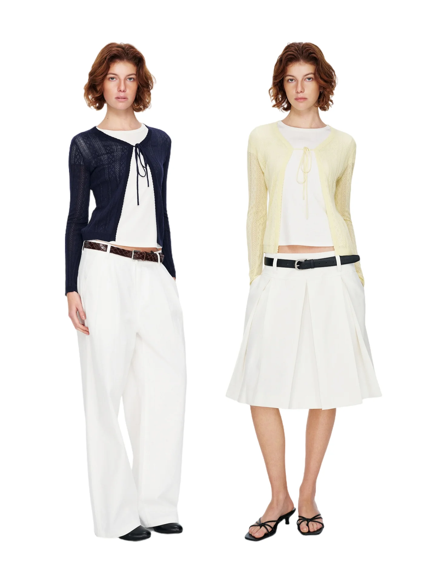 

Lightweight Breathable V-Ne Knitted Cardigan Ni8hetro Multi-Color Hollow out Casual Sle Soft Cotton Long Sve ort Length