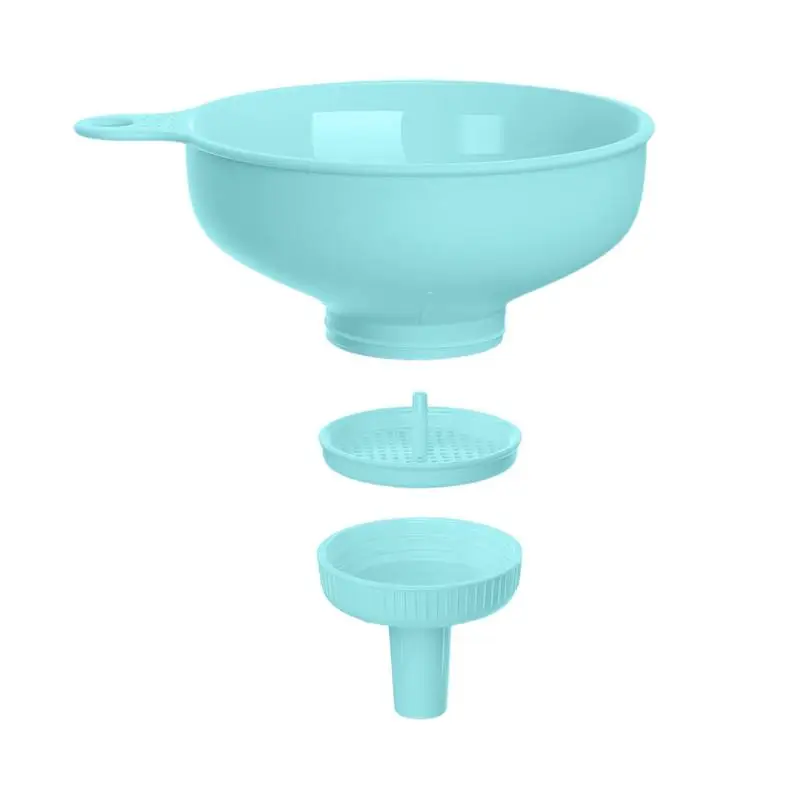 Wide Mouth Kitchen Funnel With Detachable Spouts And Strainers Cooking Canning Funnel For Filling Small Bottles