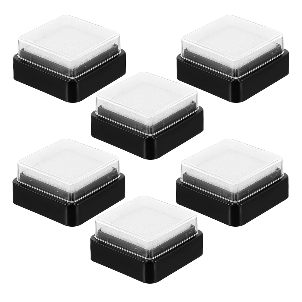 6 Pcs Blank Ink Pad Diy Pads Inkpad Graffiti Empty Printing Sponge Stamp Inkpads Embossing
