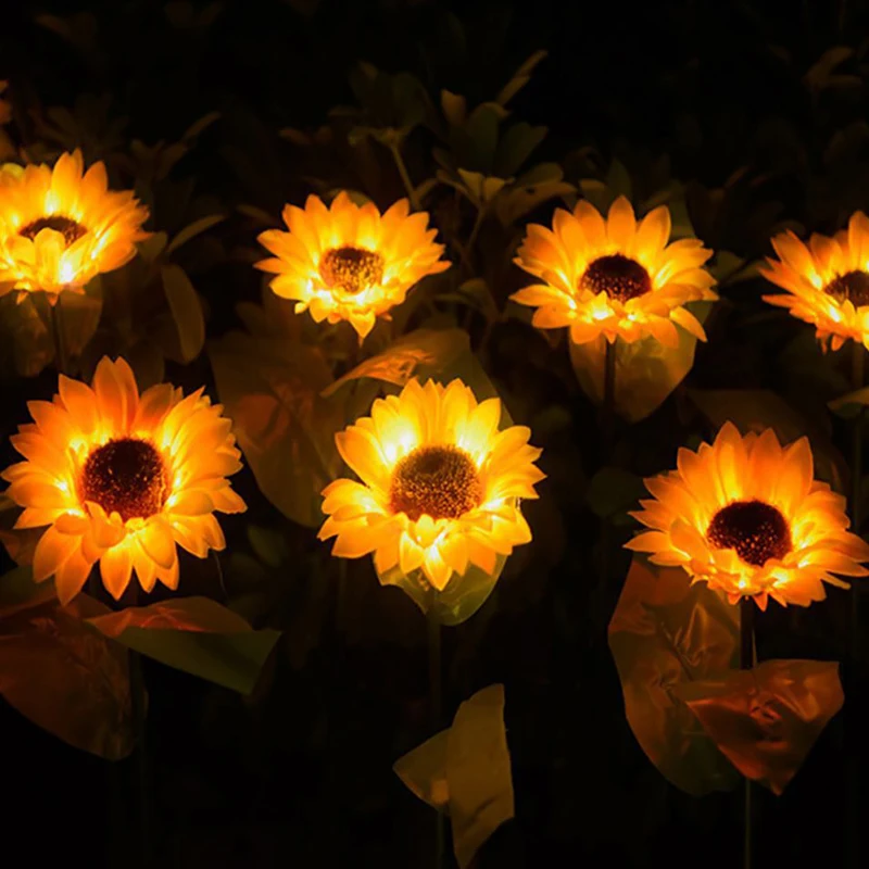 

Garden Lights Solar LED Light Waterproof Sunflower Lawn Light Control Outdoor Lights for Yard/Pathway/Lawn Garden Decor