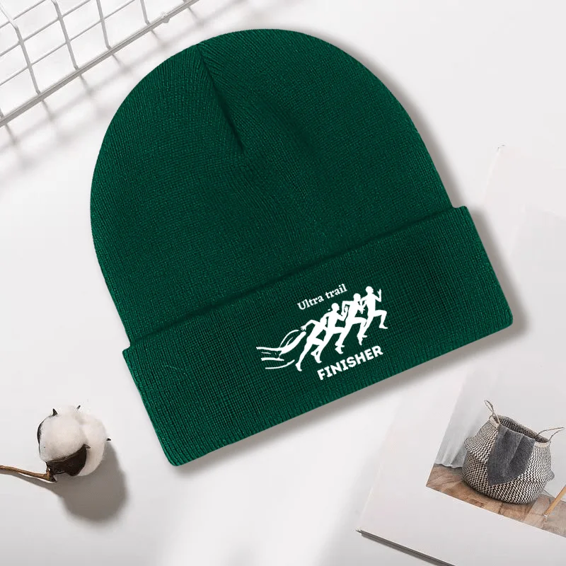 Chapeau tricoté chaud et résistant au froid, imprimé rétro Simple, tendance, pour hommes et femmes, chapeau tricoté essentiel à la mode pour l'hiver