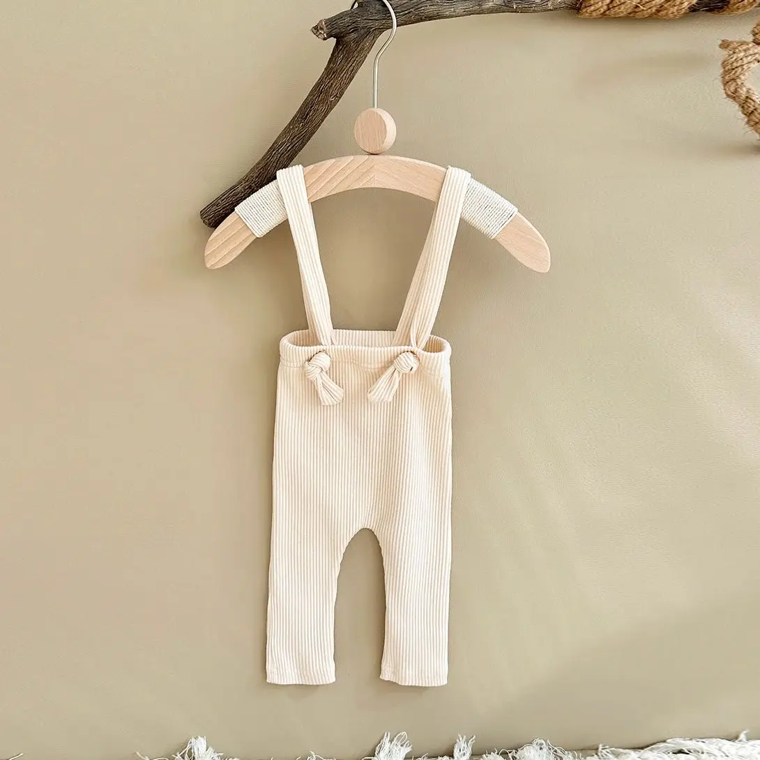 2024 New Newborn Baby Girls Boys PP Pants Baby Strap Overalls Korea Baby Pants Leggings Stripe Cotton Toddler Clothes 0-18M