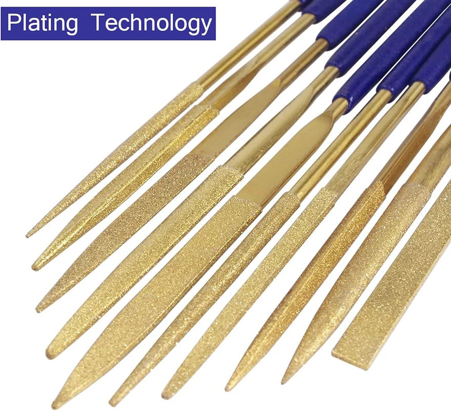10/5pcs Mini Diamond Needle File Set 3x140mm DIY Wood Rasp File Needle Precision Hand Carving Tools for Glass Stone Jewelry