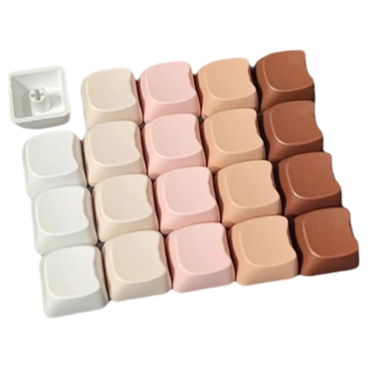 【2025-Electronics】 20 teclas PBT con forma de cabeza de gato para interruptores, teclado mecánico, colores mezclados