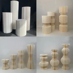 White Folding Cylindrical Cake Stand, Birthday Party Decoration Props, Wedding Decor, Backdrop Display Stand, Ramadan Decoration