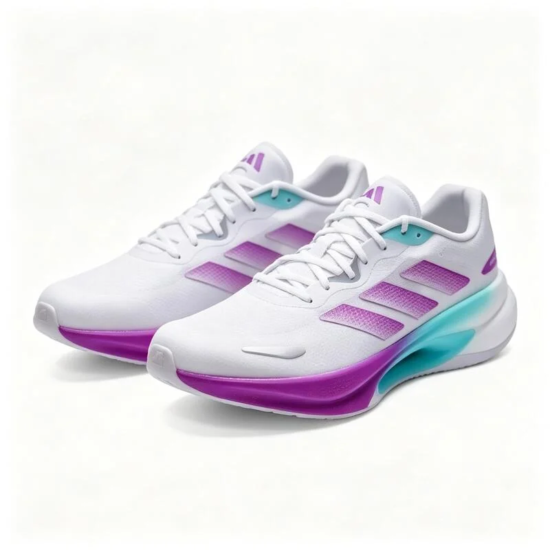 Adidas VELOSTAR KJ2761 Cushioning Breathable Lightweight Casual Running Shoes Unisex White Purple