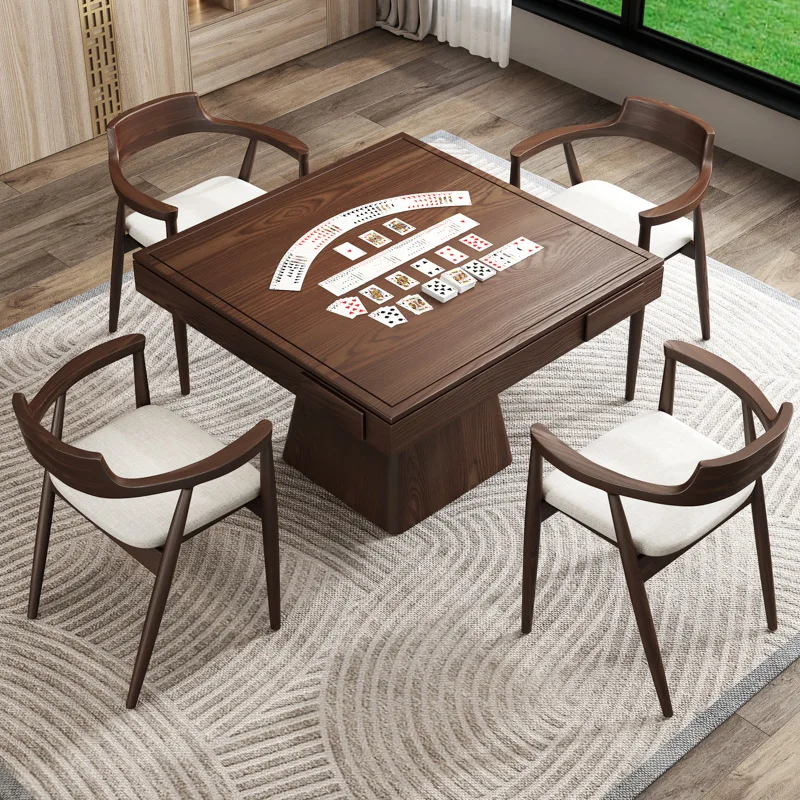 طاولة خاصة من الخشب الصلب بثمانية خالدة، طاولة طعام مربعة الشكل، لوح صخري صيني جديد، شطرنج Te and Chai #3