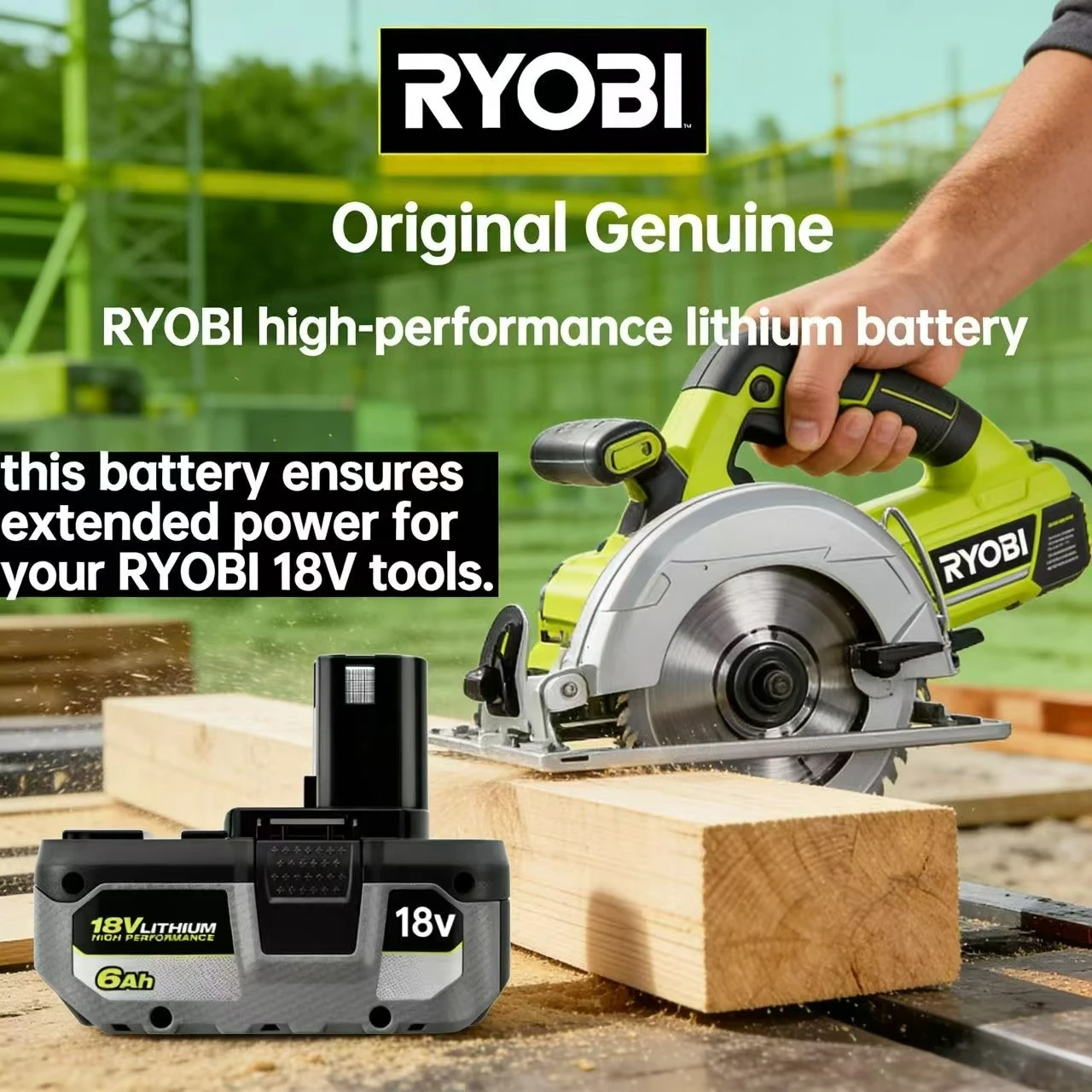 

Высокопроизводительная литиевая батарея RYOBI 18 В без эффектов памяти и низким саморазрядом для всех инструментов P104, P107