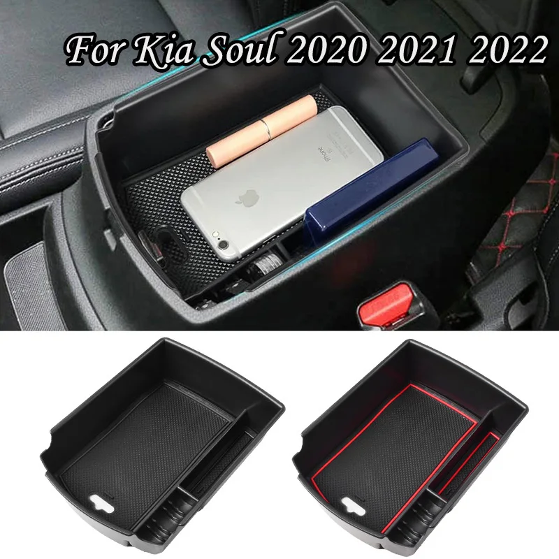 

For Kia Soul 2020 2021 2022 2023 Car Accessories Center Storage Box Arm Rest Armest Glove Holder Plate Car Container Organizer