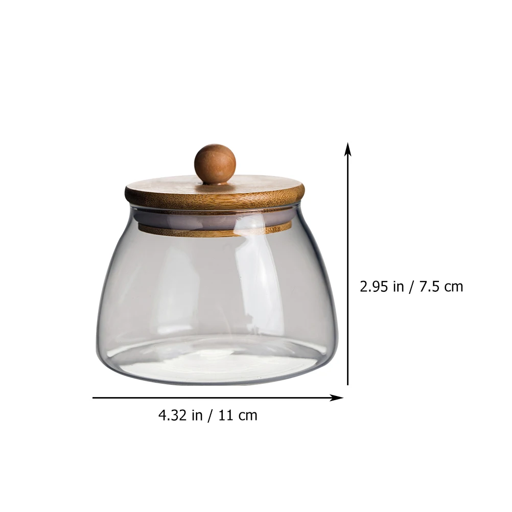 

2pcs Glass Sealed Storage Jar Transparent Candy Storage Tank For Food Dried Fruit Snack Organizer Household Jars Wedding Party