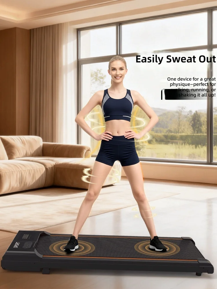 Vibration Machine Treadmill 2 in 1, Home Use Walking Machine, Quiet Fitness Exercise, Adjustable Incline, Portable Gym Equipment
