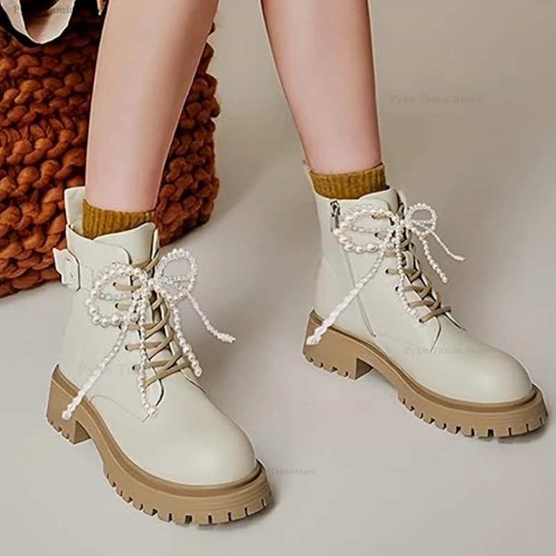 2pcs Shoelace Decorative Buckle Handmade Shoes Clip Double Layered Pearl Bead Bowknot Charm Bag Key Chain Pendant Accessories image 2