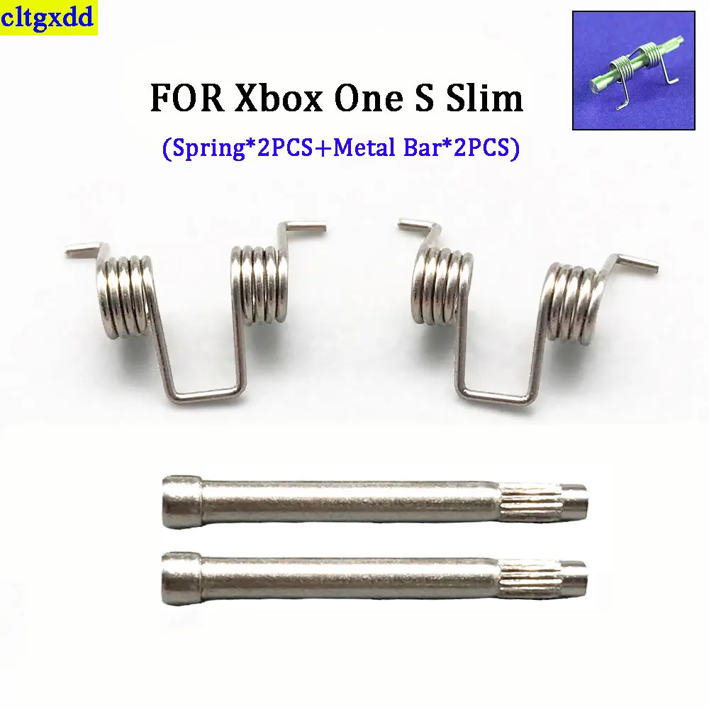 

Cltgxdd 1 set 4PCS FOR Xbox One S Slim controller LT RT trigger button spring replacement bracket metal rod bracket button