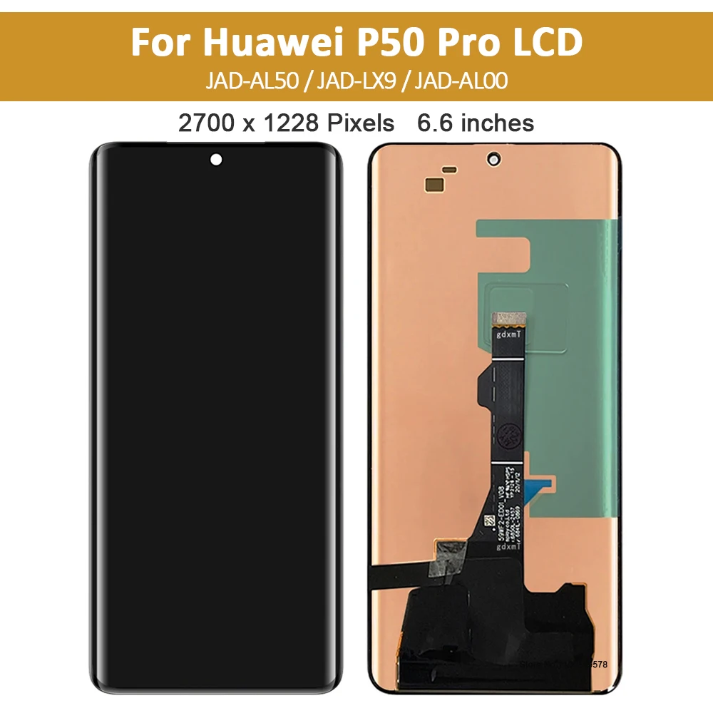 Imagem -02 - Display Oled Original para Huawei P50 Pro Touch Screen Digitizer Assembly Peças de Reposição Lcd Jad-al50 Jad-al00 6.6