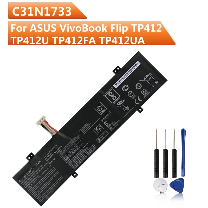 Bateria C31N1733 para ASUS VivoBook Flip TP412 TP412U TP412FA TP412UA