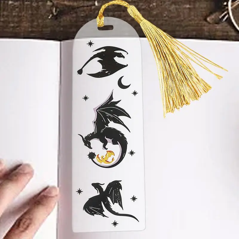 علامات أنيمي التنين الأسود لعشاق الكتب ، علامة كتاب الاكريليك ، الرجال والنساء ، المعلم ، صديق ، طفل ، علامة القراءة