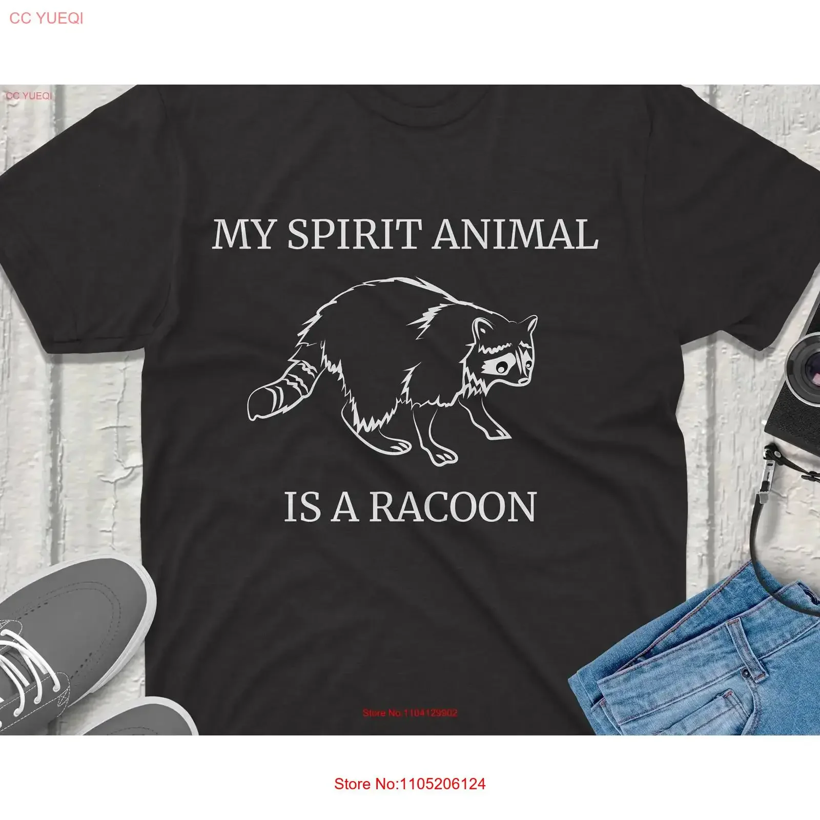 روحي الحيوان هو الراكون ميمي خمر مضحك سخيف تي شيرت الفكاهة فكرة فريدة العصرية ملتوي فرحان تصميم خمر غسلها #1