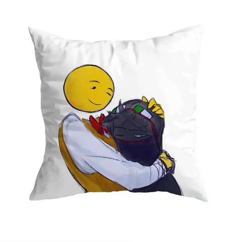 Verity x Mob Pillow Case Anti-dustmite Pillowcase Invisible zipper silky short plush Sofa cushion cover