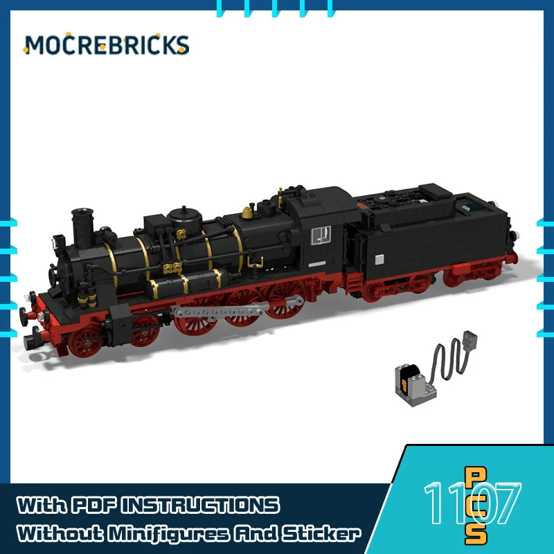 

MOC Track Transport Series Steam-Locomotive DR BR 38.2-3 Assembling Building Block Model Bricks Puzzle Toys For Children Gift
