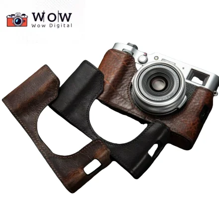 X100V Camera Bag Handmade Genuine Leather Camera Case Half Body For Fujifilm X100V X100F X100S X100T X100