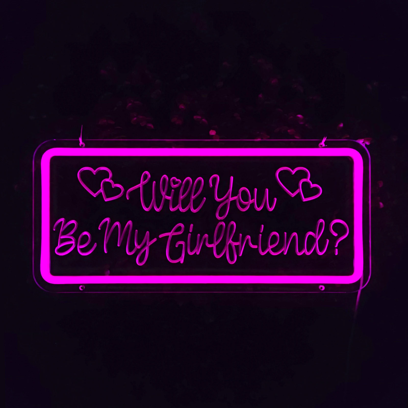 Will You Be My Girlfriend Neon Sign LED Valentijnsdag Bekentenis Decoratie Sign Engagement Neon Sign Board Wall Decor