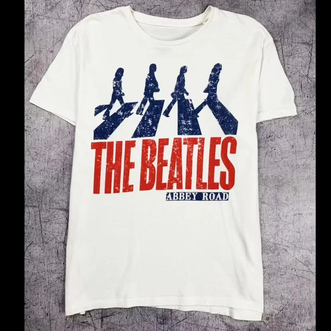 The Beatles Vintage Rock Amerikanisches Retro T-Shirt Frühlingsmode Sport Reine Baumwolle Herren T-Shirt Kinderkleidung T-Shirt Y2k Damen – Detail 3