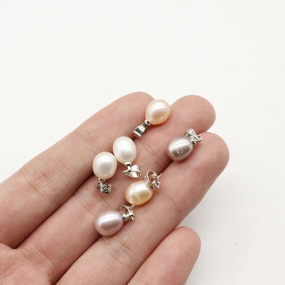 Water Drop Bead Pendant Natural Freshwater Pearls Necklace Pendants for Jewelry Making DIY Necklace Fashion Jewelry Accessories