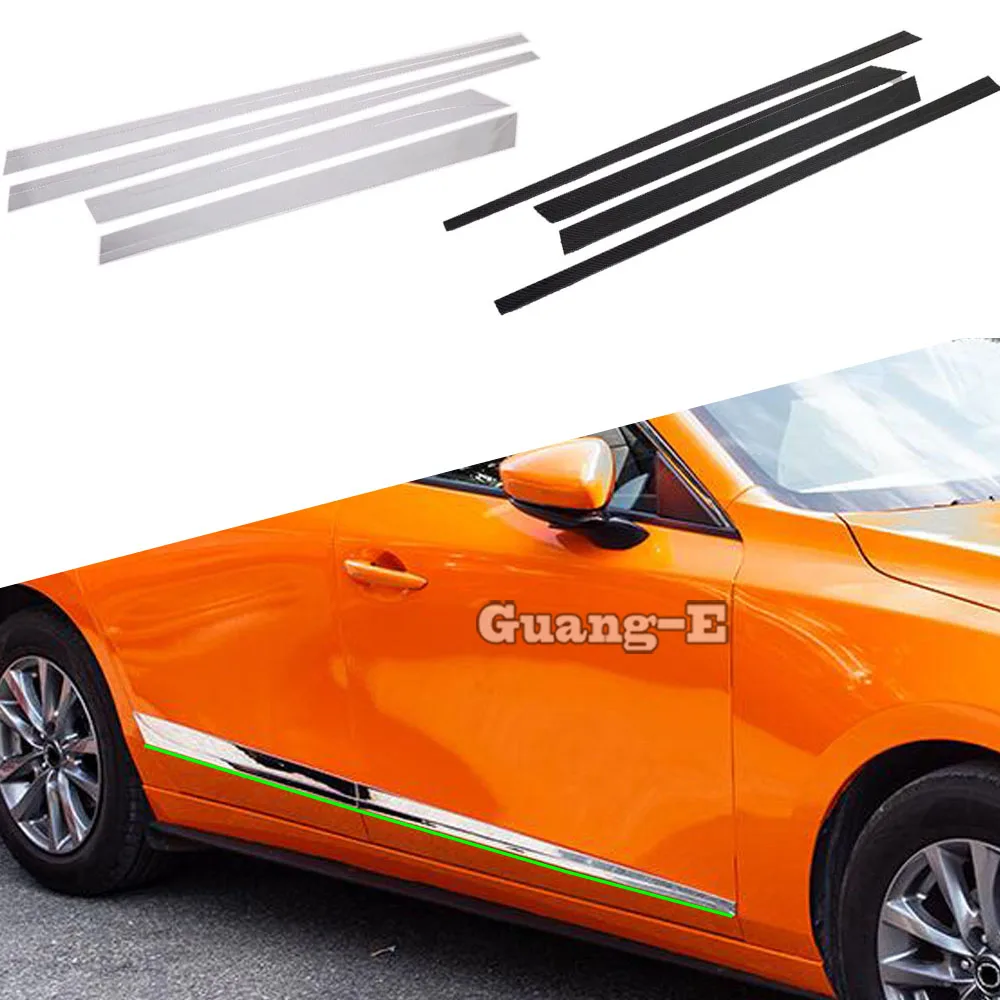 

For Mazda 3 Mazda3 Axela M3 2019 2020 2021 2022 Car Part Cover Protection Side Body Door Trim Stick Strip Molding Bumper Frame
