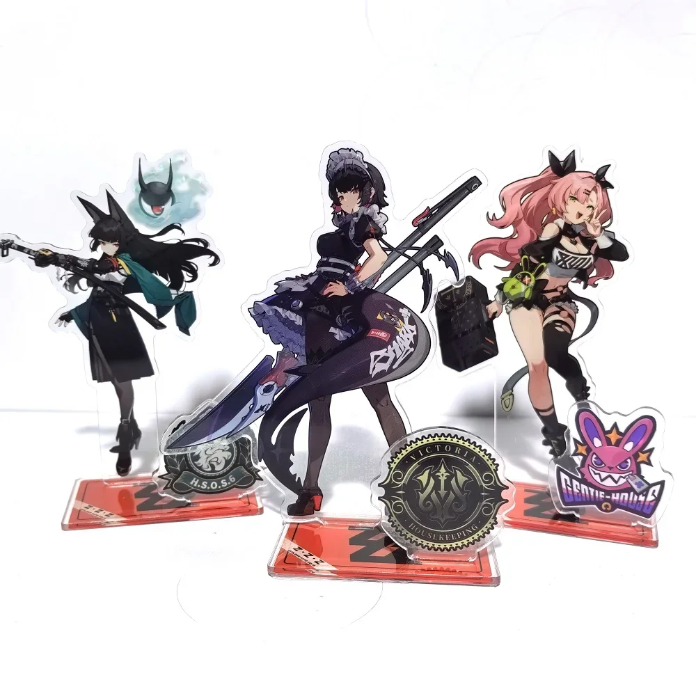 New Hot Game Zenless Zone Zero Nicole Demara Billy Kid Von Lycaon Acrylic Stand Model Plate Keychain Desk Decor Collection gift