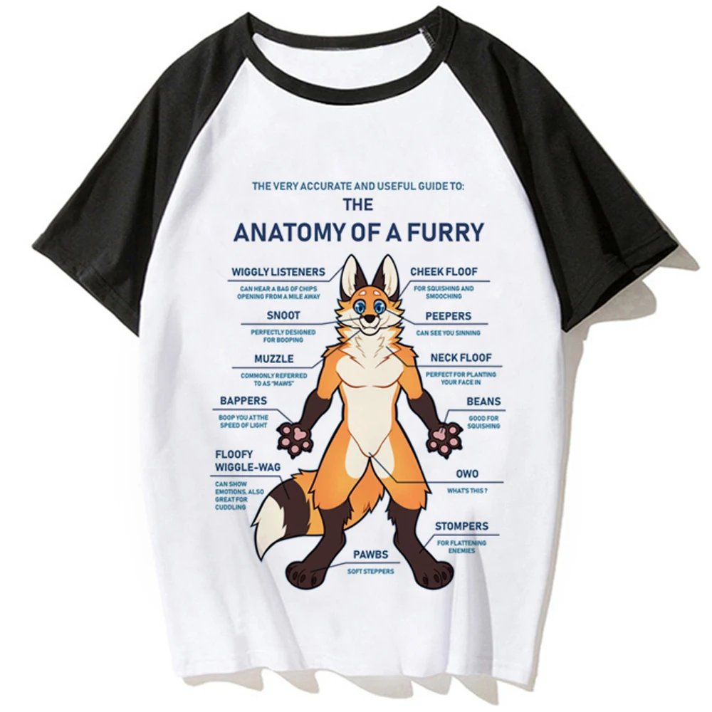 

Furry top women summer Japanese manga Tee female graphic Japanese clothes