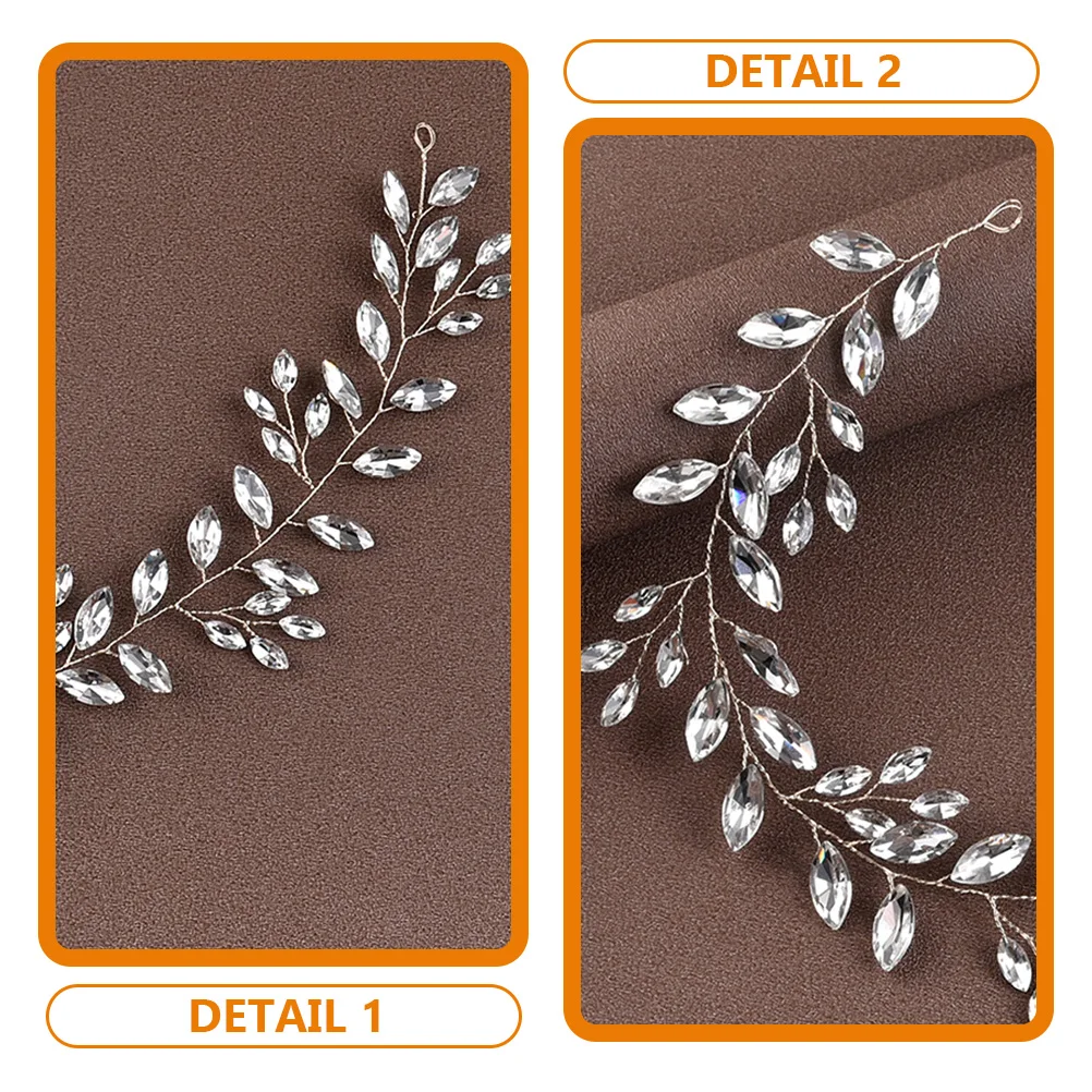 عصابات رأس لحفلات الزفاف من حجر الراين للنساء إكسسوارات شعر الزفاف بسيطة وأنيقة تدوم طويلاً ومريحة وأنيقة