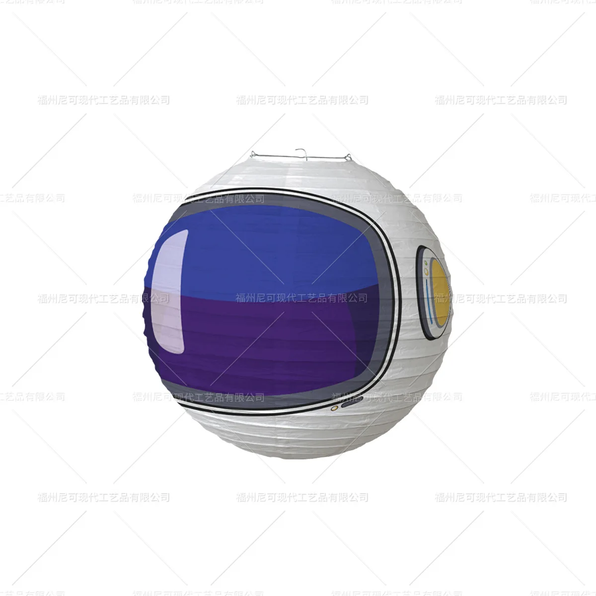 1 stücke 30 cm Astronaut Planet Raum Thema kinder Laterne Geburtstag Party Dekoration kinder Junge Planet Papier Laterne – Detail 7