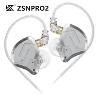 KZ ZSN Pro 2 1BA + 1DD controlador híbrido auriculares internos auriculares de graves HIFI Monitor de Metal auriculares deportivos KZ ZSNPro 2 ZSNPRO2
