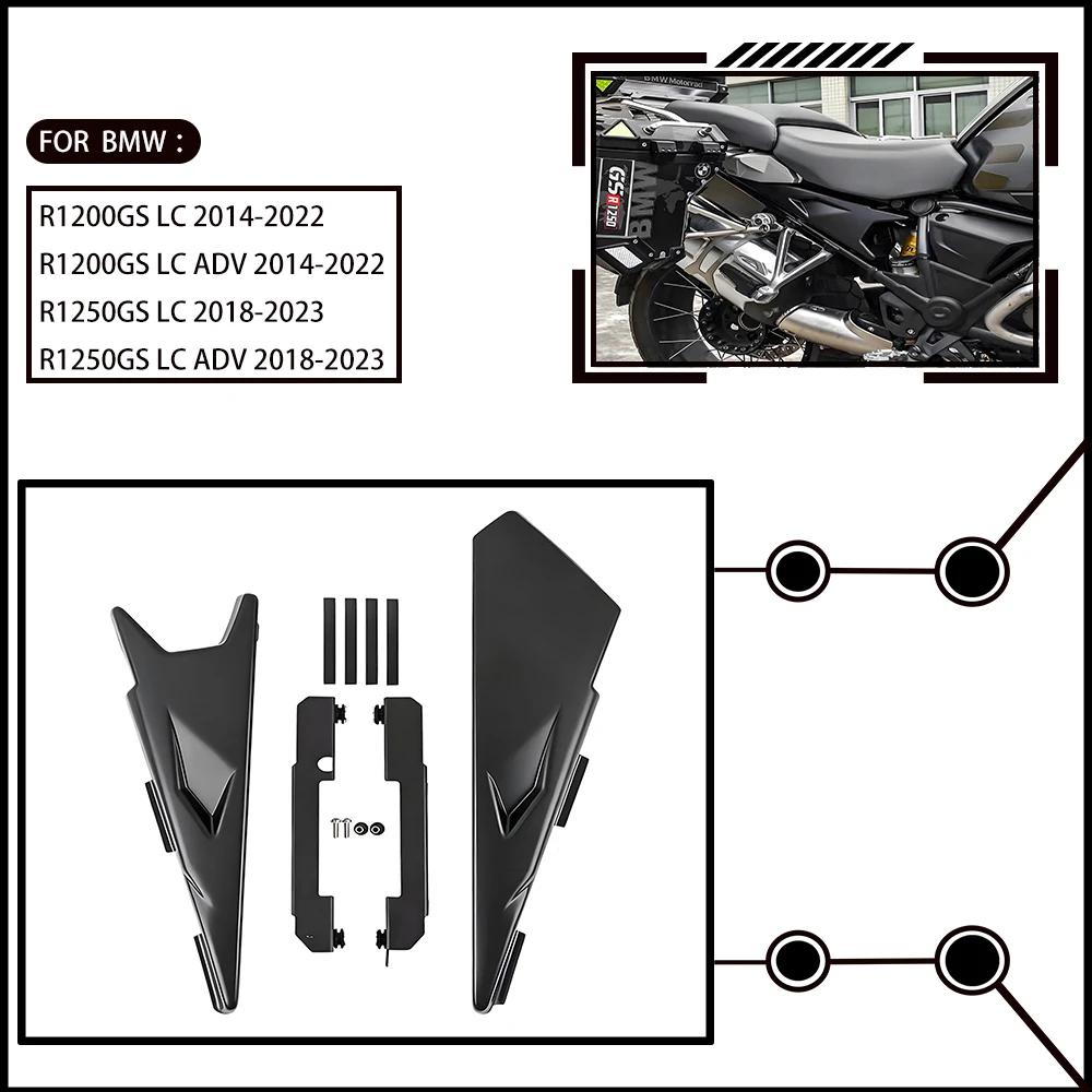 Suitable for 2014-2022 BMW R1200GS/ADV LC motorcycles and 2018-2023 R1250GS/ADV side panel fairing inner frame guards.